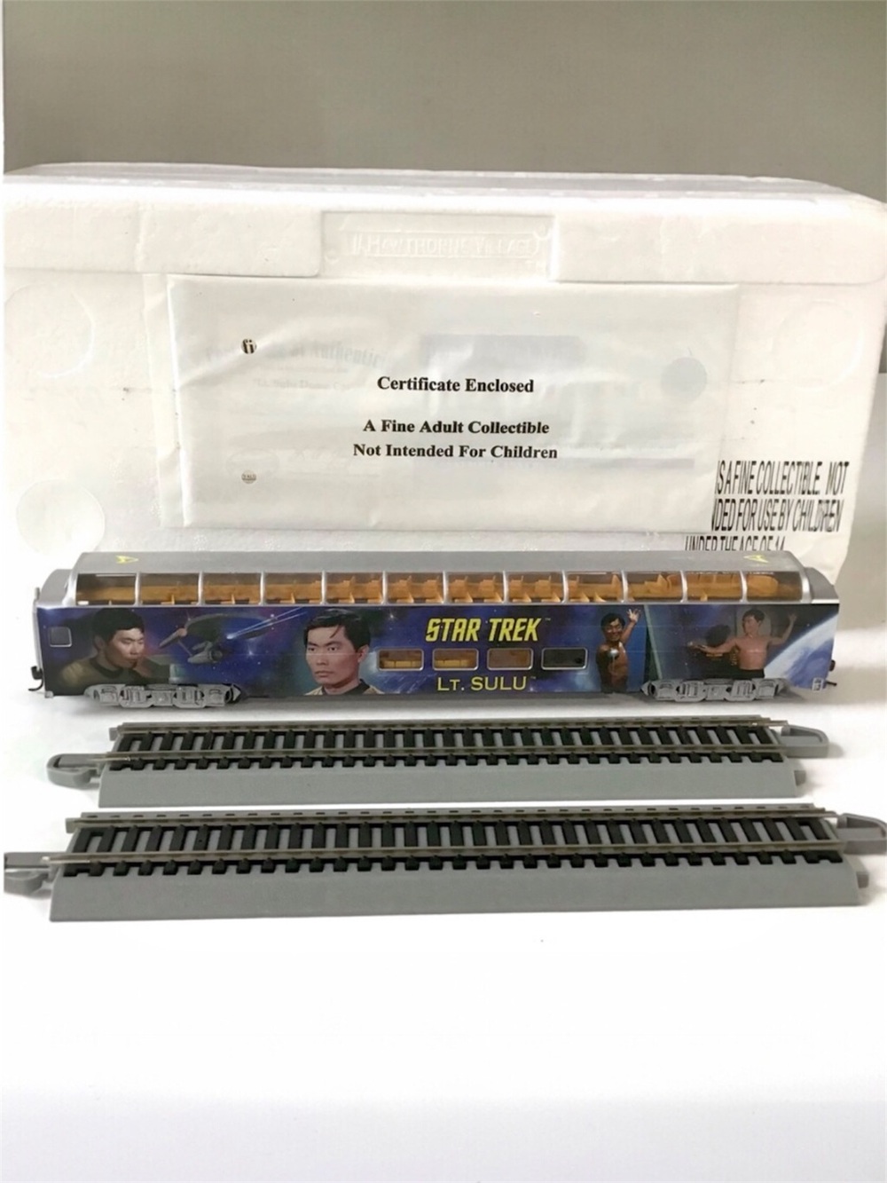 Star Trek Train Lt Sulu Dome Passenger Car With Straight Track Hawthorne Village